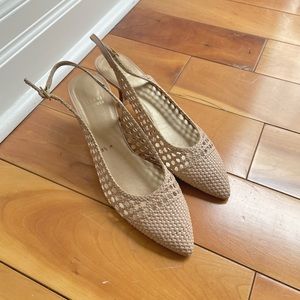 STUART WEITZMAN slingback kitten heels.